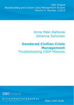 Gendered Civilian Crisis Management
