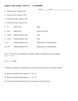 Chapter 6 Mid Chapter TEST (6.1 &ndash; 6.3) REVIEW