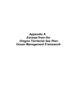 Appendix A Excerpt from the Oregon Territorial Sea Plan