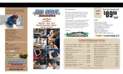 Chevy Truck - Van - SUV maintenance menu
