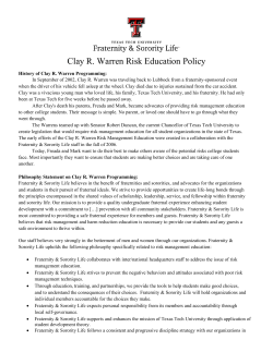 Clay R. Warren Risk Education Policy