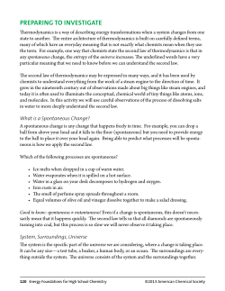 preparing to investigate - Energy Foundations for High School