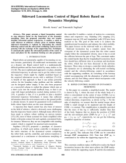 Sideward Locomotion Control of Biped Robots