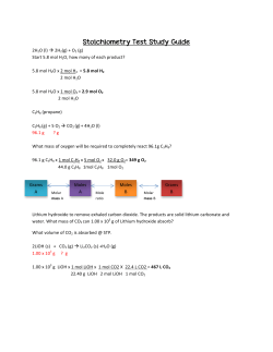 Stoichiometry Test Study Guide Final