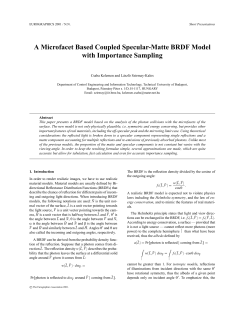 A Microfacet Based Coupled Specular-Matte