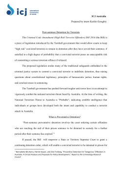 Post-Sentence Detention for Terrorists