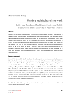 Making Multiculturalism Work