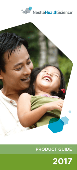 product guide - Nestl&eacute; Health Science
