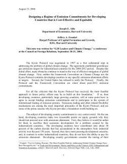 Designing a Regime of Emission Commitments for Developing