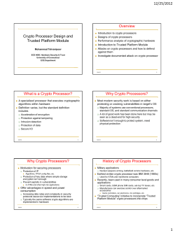 Crypto Processor Design and Trusted Platform Module