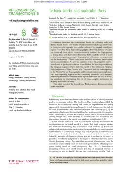 Tectonic blocks and molecular clocks