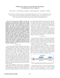 Modeling and Analysis of Gene Expression Mechanisms: A