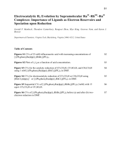 Electrocatalytic H2 Evolution by Supramolecular Ru II&ndash;RhIII&ndash;RuII