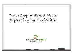 Pulse Crop in School Meals - American Pulse Association
