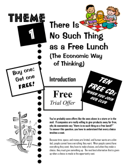 There Is No Such Thing as a Free Lunch