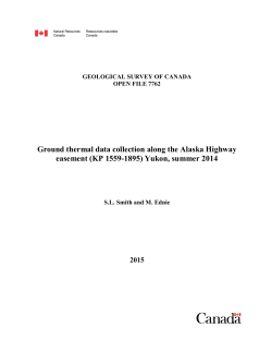 Ground thermal data collection along the Alaska Highway easement