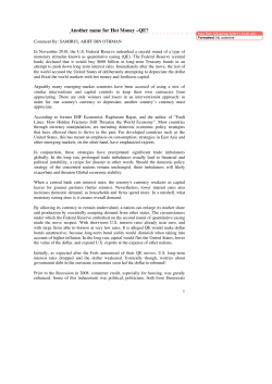 Another name for Hot Money &ndash;QE? - Malaysian Institute of Economic