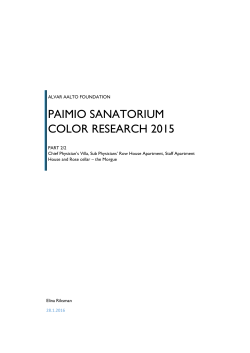APPENDICES Paimio Sanatorium CMP Colour