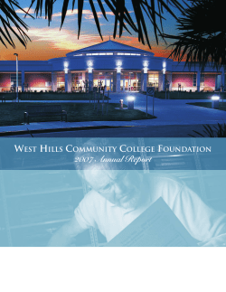 Annual Report 2007 - West Hills College