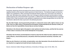 Declaration of Indian Purpose: 1961