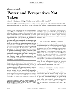 Power and Perspectives Not Taken