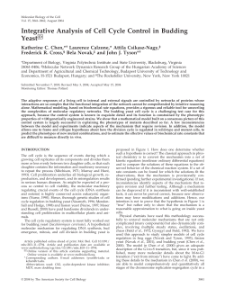 Integrative Analysis of Cell Cycle Control in Budding Yeast