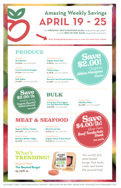 Sales Flyer - Healthy Living Market