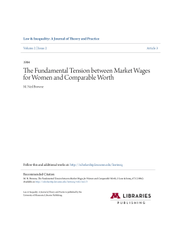 The Fundamental Tension between Market Wages for Women and