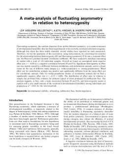 A meta-analysis of fluctuating asymmetry in relation to
