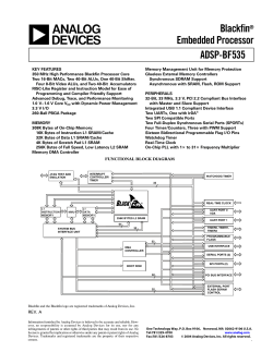 ADSP-BF535 Blackfin&reg; Embedded Processor Data Sheet (Rev. 0)