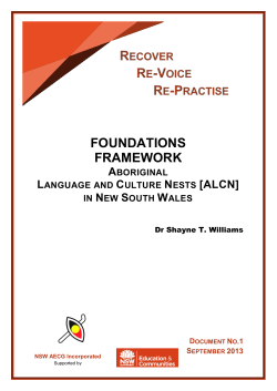 Foundations Framework &ndash; ALCN in NSW