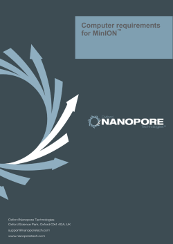 Computer requirements for MinION