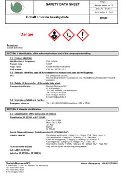 Cobalt chloride hexahydrate