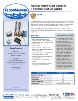Washing Machine Leak Detection + Automatic Water