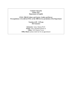 ENGL 2906 B - Carleton University