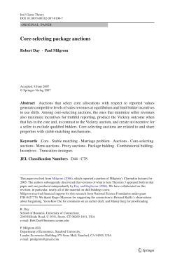 Core-selecting package auctions