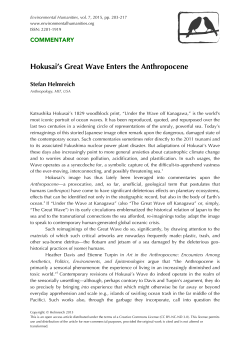 Hokusai`s Great Wave Enters the Anthropocene