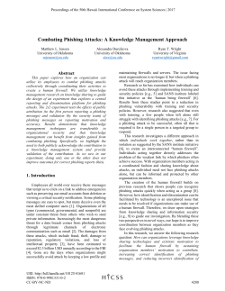 Combating Phishing Attacks: A Knowledge