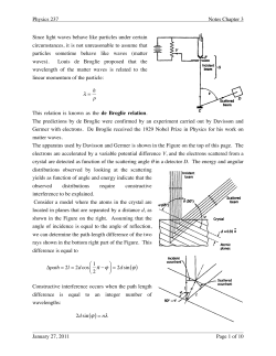 Physics 237 Notes Chapter 3 January 27, 2011 Page 1 of 10 Since
