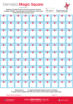 Magic Square - Demelza Hospice
