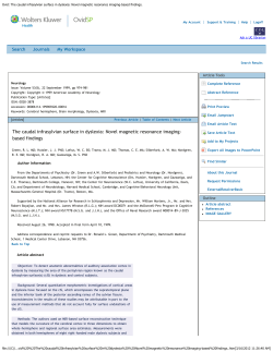 Ovid: The caudal infrasylvian surface in dyslexia: Novel magnetic