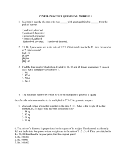 SYNTEL PRACTICE QUESTIONS: MODULE 1 1. Macbeth is tragedy