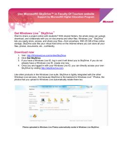 Get Windows Live SkyDrive now Use Microsoft