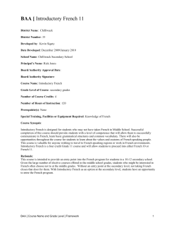 BAA - Chilliwack School District