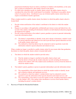 proportional distribution based on relative enrollment of children