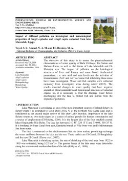 Impact of diffused pollution on histological and hematological