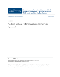 Address: Whose Federal Judiciary Is It Anyway