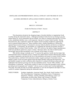 DISTILLERS AND PROHIBITIONISTS: SOCIAL CONFLICT AND