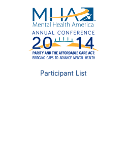 Participant List - Mental Health America