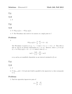 Solutions to homework 9